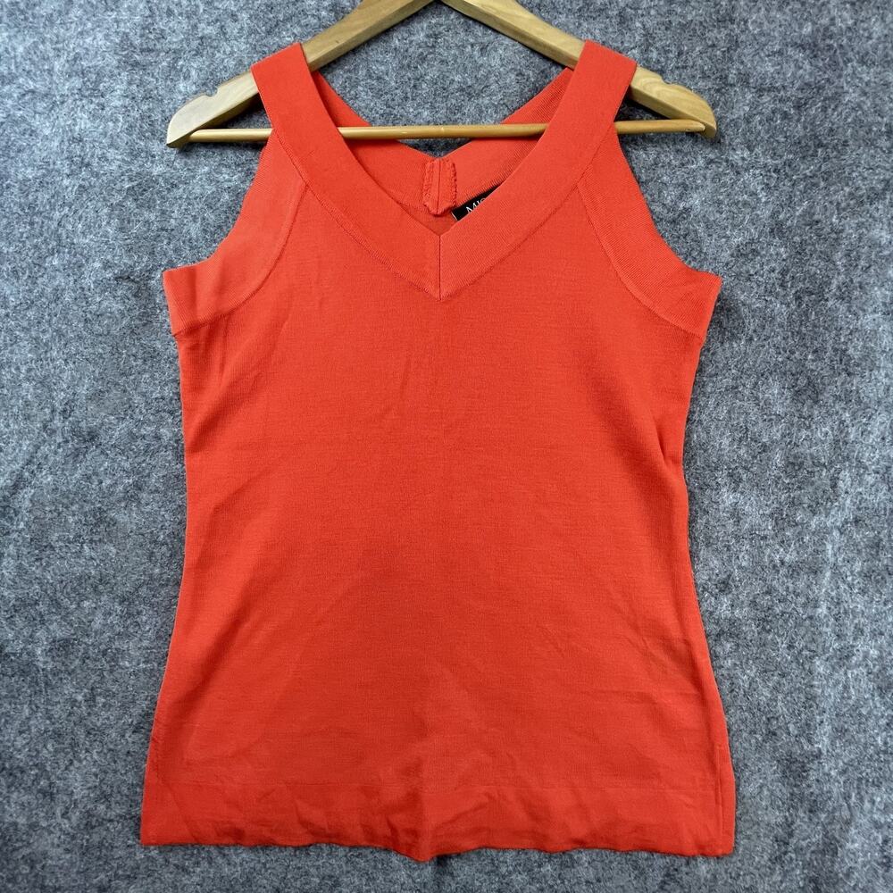 Misook Tank Top Womens XS Orange‎ Knitted Acrylic Base Layer Office Siren Fitted